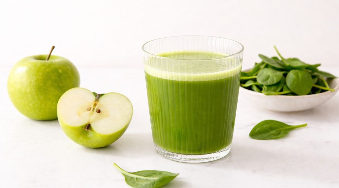 Spinach and apple juice