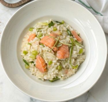 Risotto poireau saumon fumé Magimix.