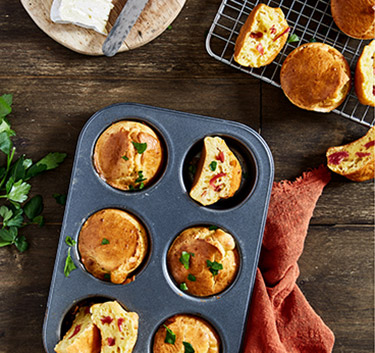Muffins jambon serrano et camembert Magimix.