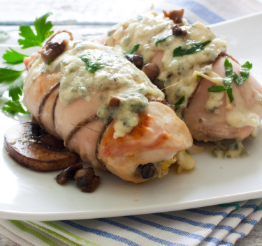 Ballotine de poulet aux champignons Magimix.