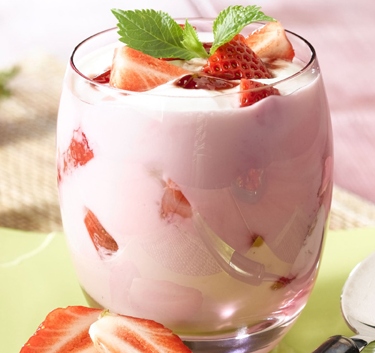 Frozen yogurt fraise Magimix.
