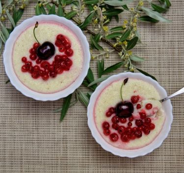 Entremets de semoule aux fruits confits Magimix.