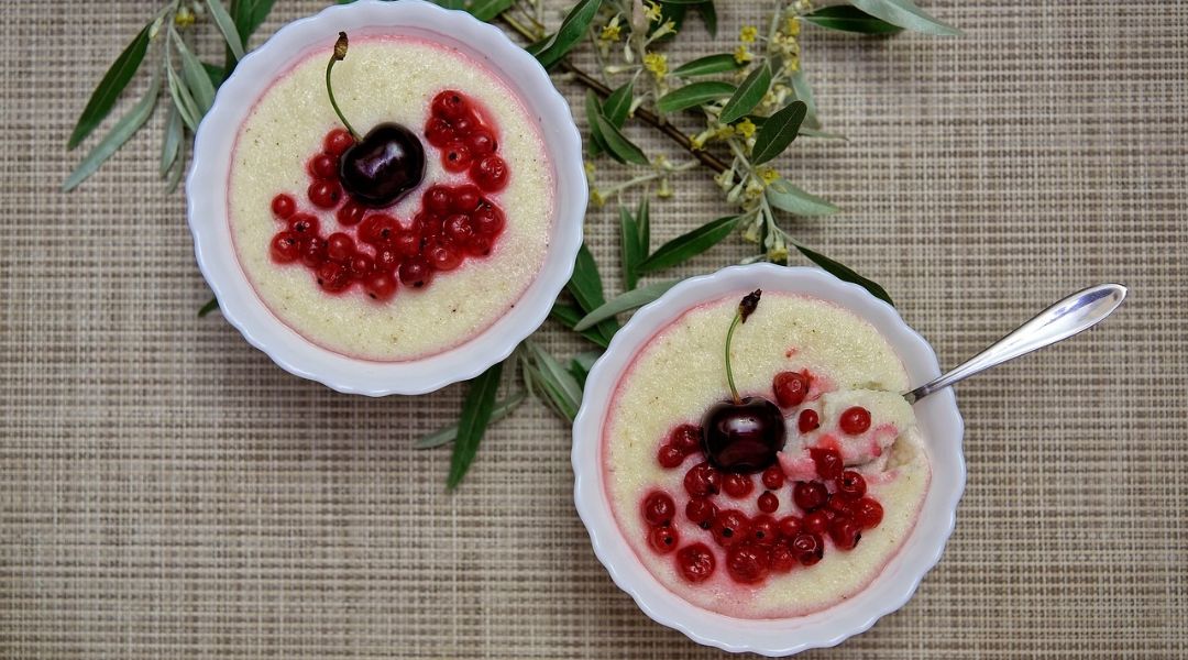 Entremets de semoule aux fruits confits
