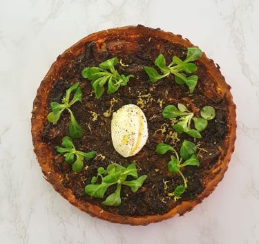 Tarte aux échalotes rôties Magimix.