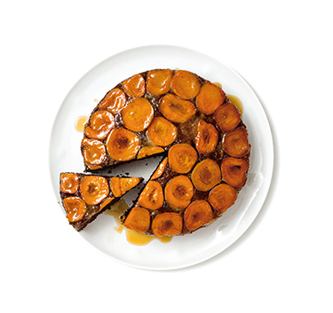 Gâteau renversé abricots-chocolat Magimix.