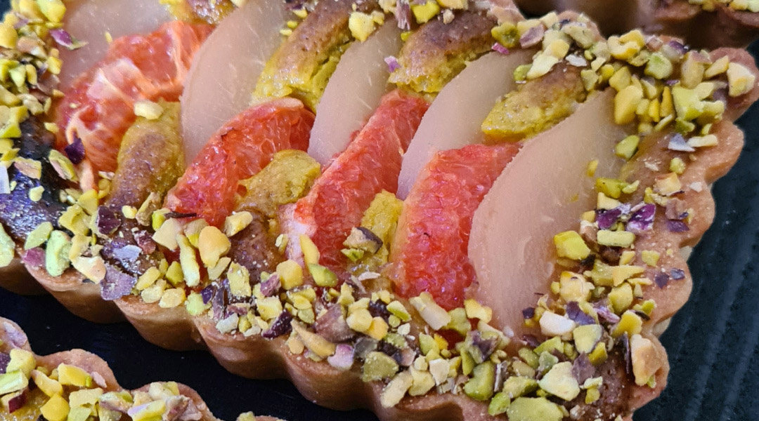 Tartelettes poires et agrumes