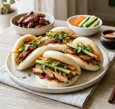 Bao buns with korean chicken Magimix.