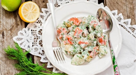 Salade pommes de terre - saumon