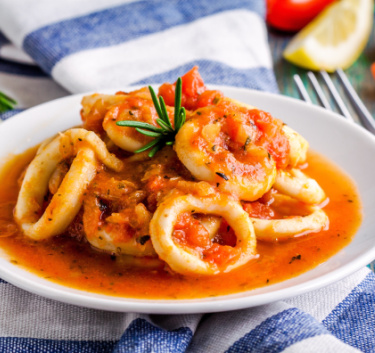 Encornets sauce tomate Magimix.