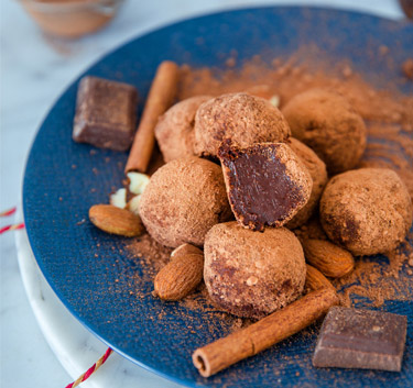 Truffes au chocolat et à la cannelle Magimix.