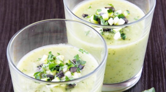 Chilled olive soup