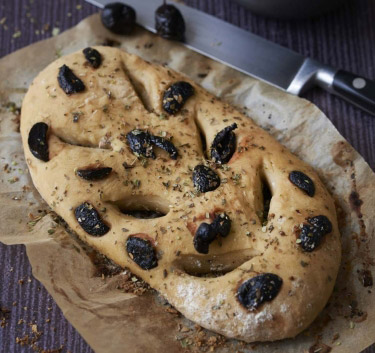 Fougasses aux olives (Pétrin XL) Magimix.