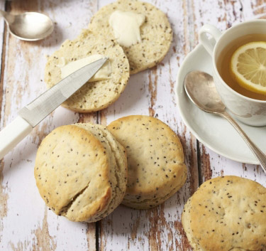 Scones citron et chia (Pétrin XL) Magimix.