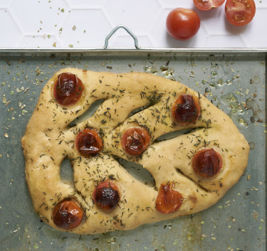 Fougasses tomate cerise (Pétrin XL) Magimix.