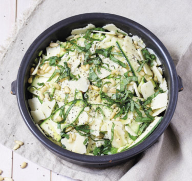 Salade courgettes, citron, parmesan Magimix.