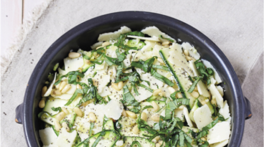 Salade courgettes, citron, parmesan