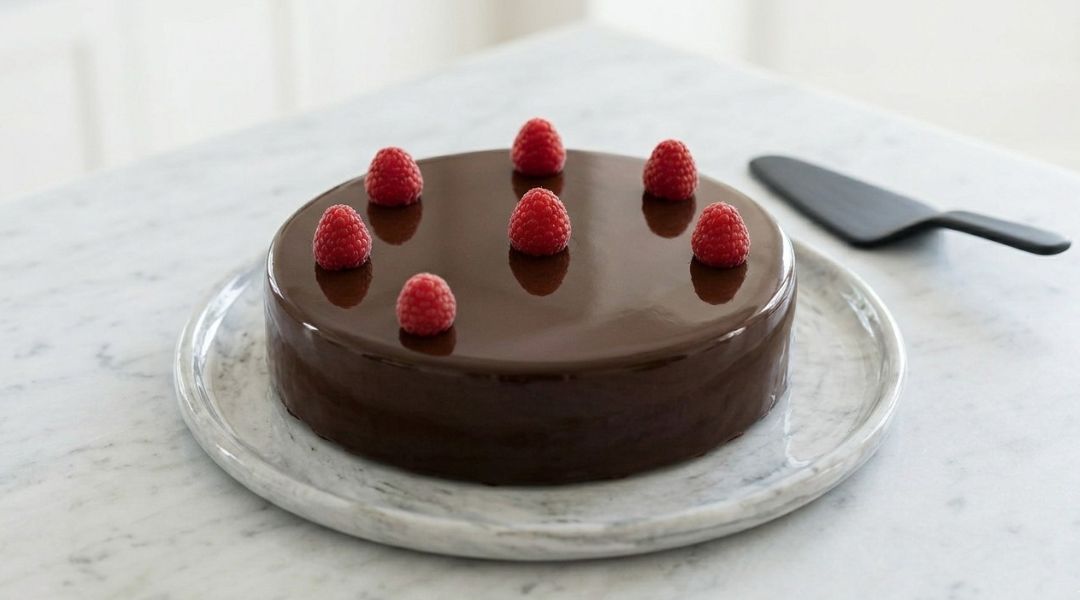 Chocolate mirror cake