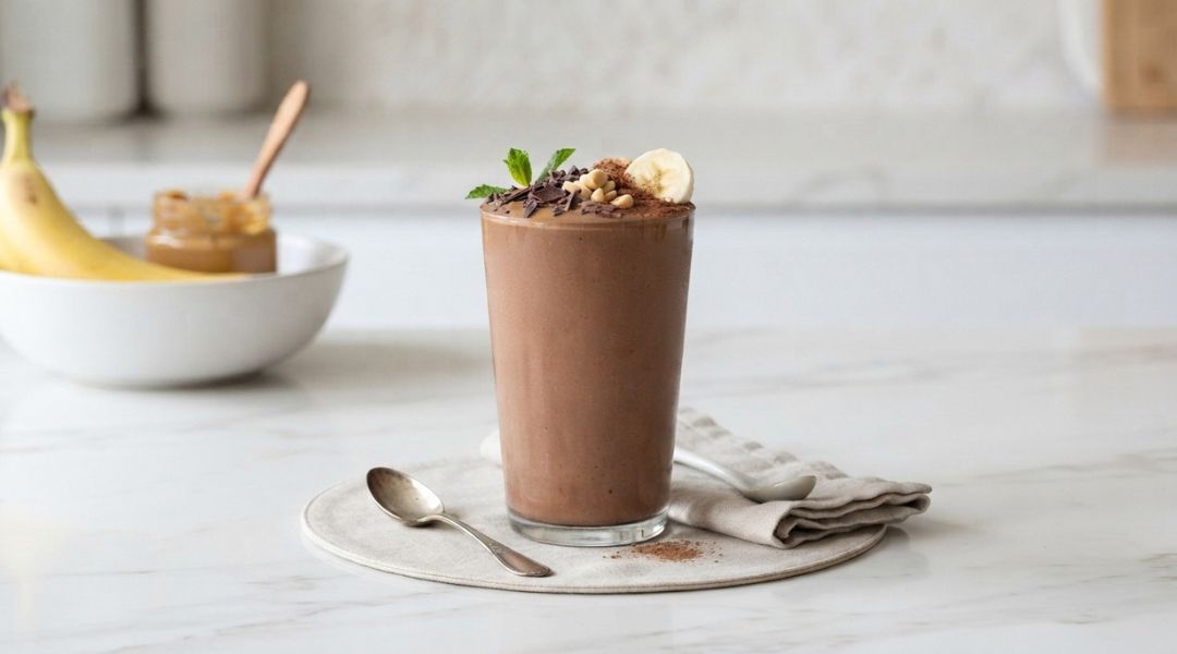Smoothie protéiné banane et cacao
