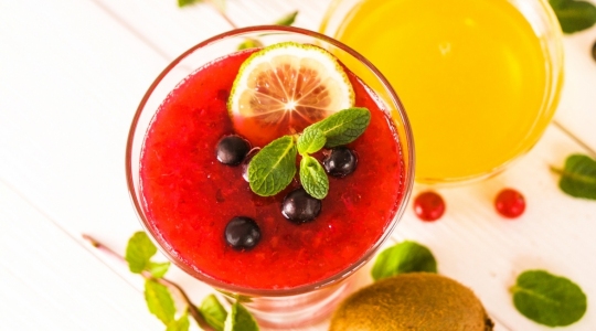 Jus de raisin et cassis