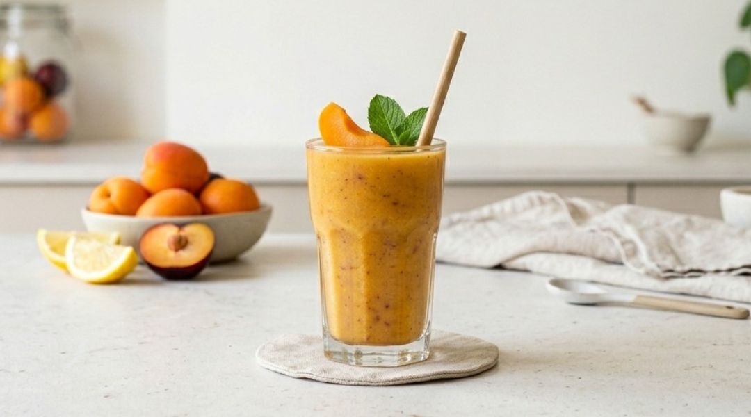 Plum and apricot smoothie