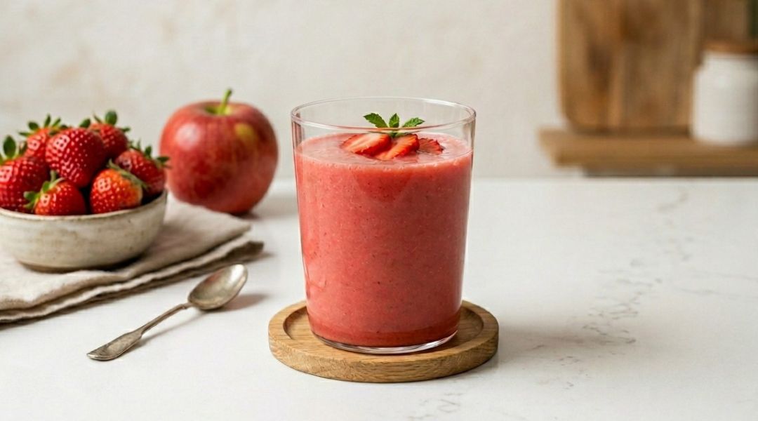 Smoothie pomme fraises