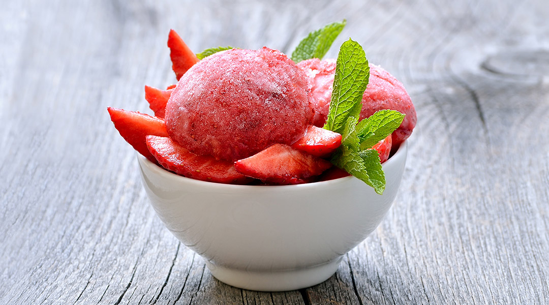 Sorbet à la fraise