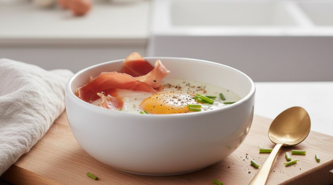 Eggs with country ham