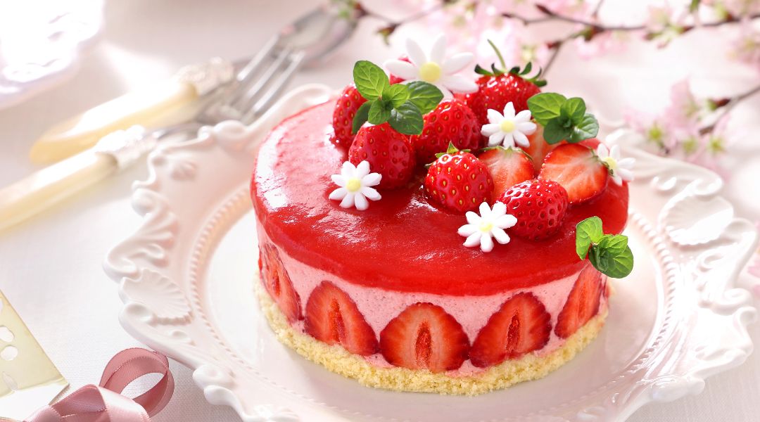 Bavarois aux fraises