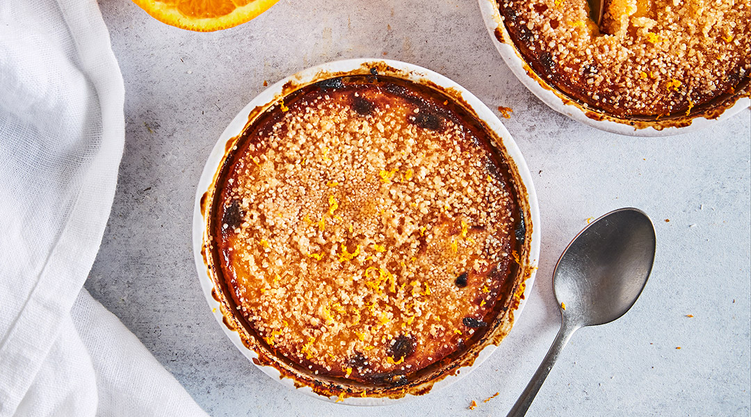 Crème brûlée courge et orange