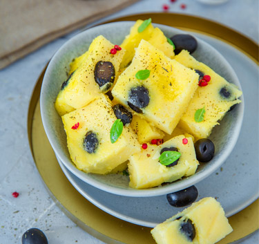 Polenta aux olives noires Magimix.