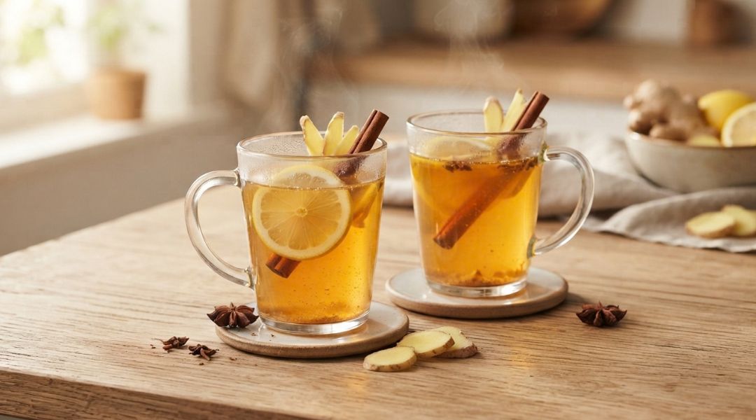 Boisson miel, citron, gingembre
