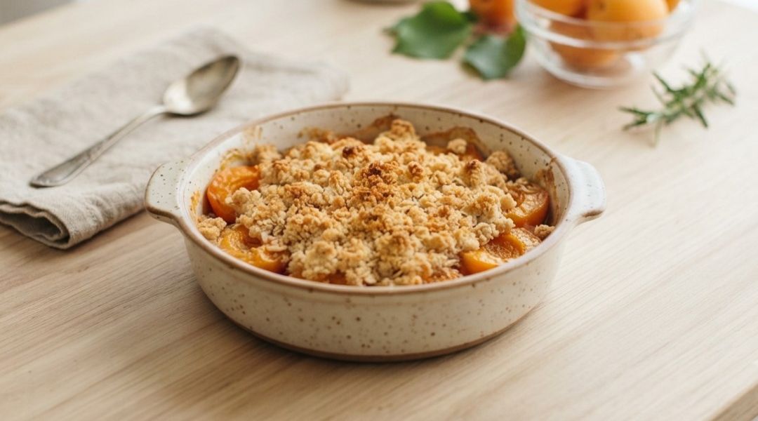 Crumble anti-gaspi aux abricots