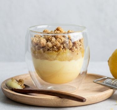 Crème au citron, streusel de noisette Magimix.