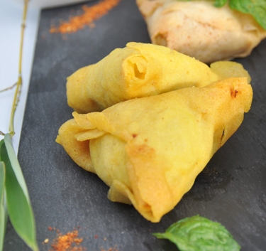 Samoussas de poulet au curry Magimix.