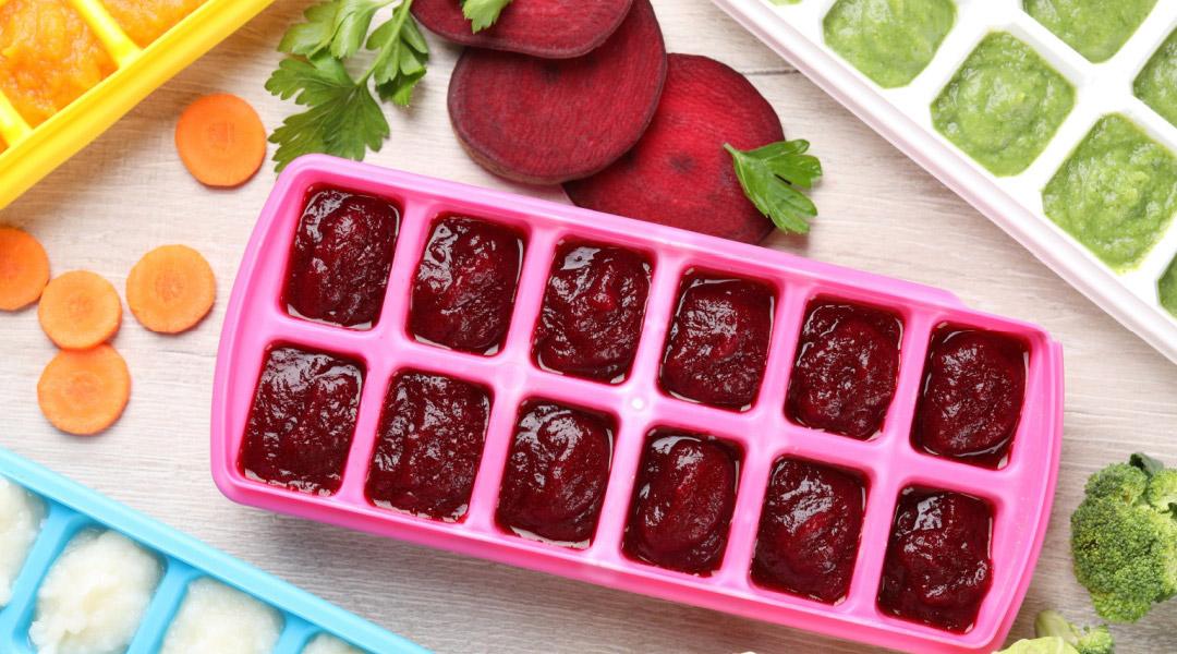 Premières purées bébé - betterave rouge