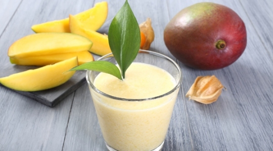 Coconut and mango milkshake