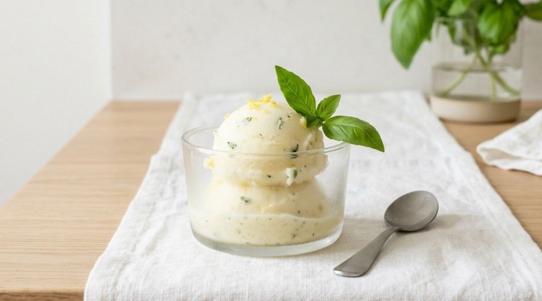 Sorbet limoncello et basilic