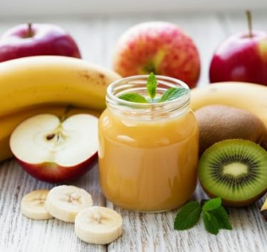 Compote pommes, banane, kiwi