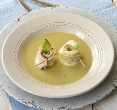 Velouté de courgette, filets de sole Magimix.
