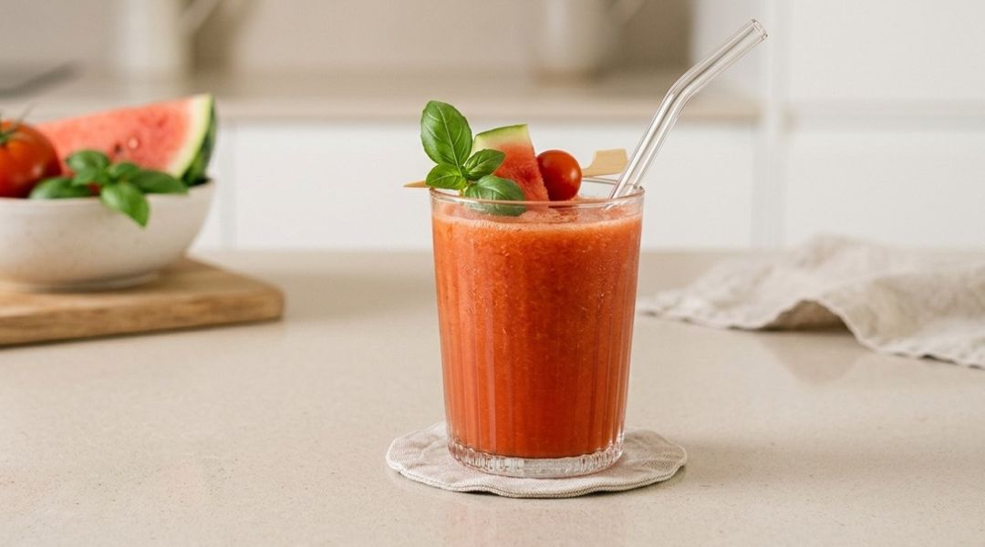 Tomato and watermelon juice