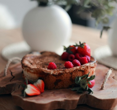 Gâteau au fromage blanc et fruits Magimix.