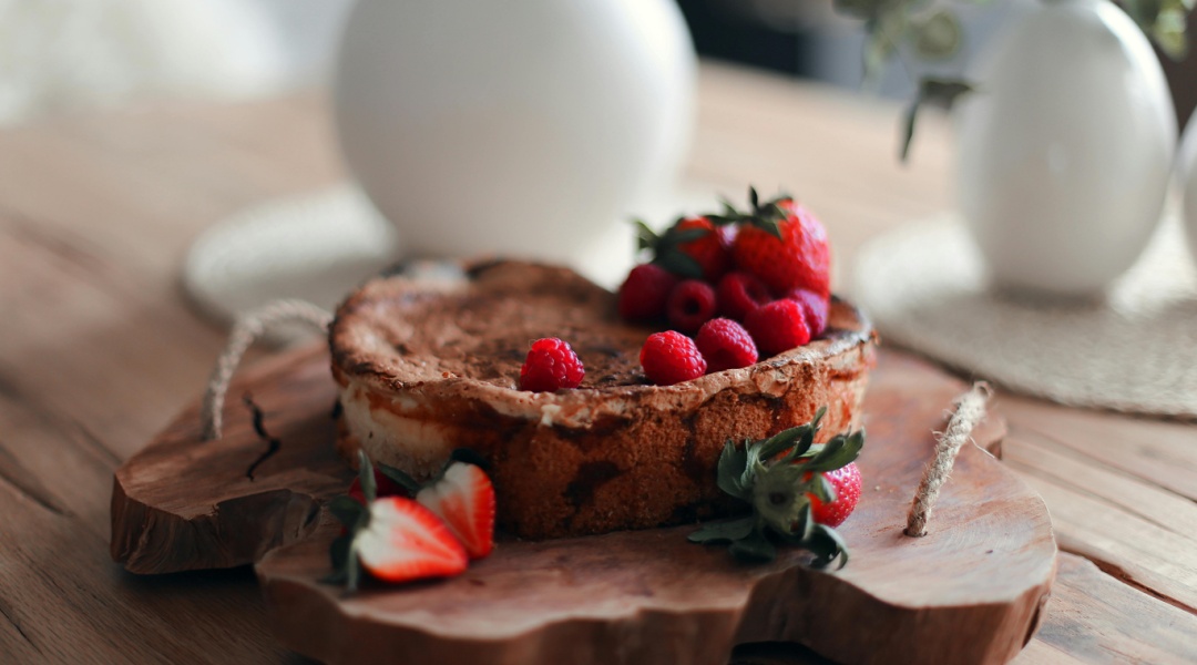 Gâteau au fromage blanc et fruits