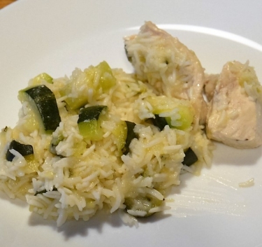 Poulet sauce courgette, ail, herbes Magimix.