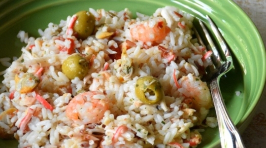 Salade de riz aux fruits de mer
