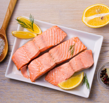 Pavé de saumon à la vapeur