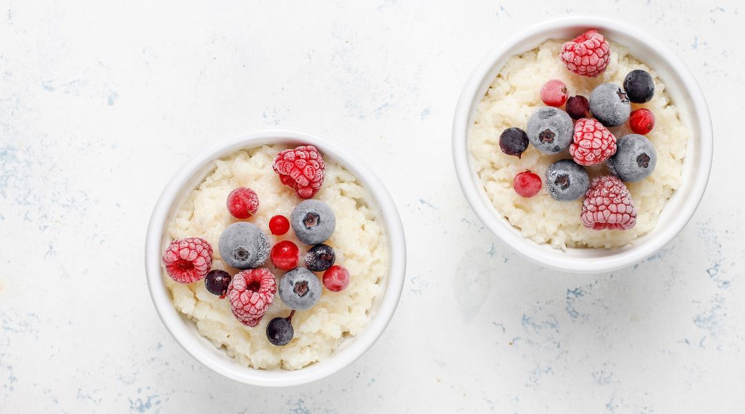Riz au lait chocolat blanc