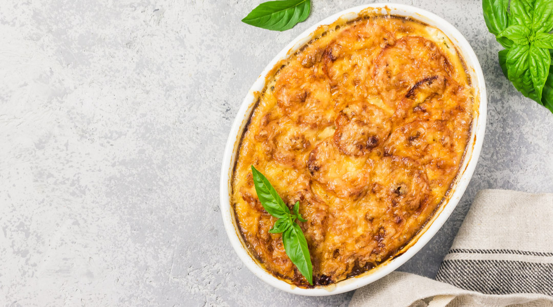 Gratin de courgettes au poulet
