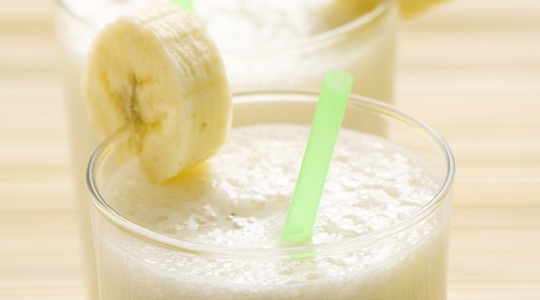 Milkshake banane au lait de soja