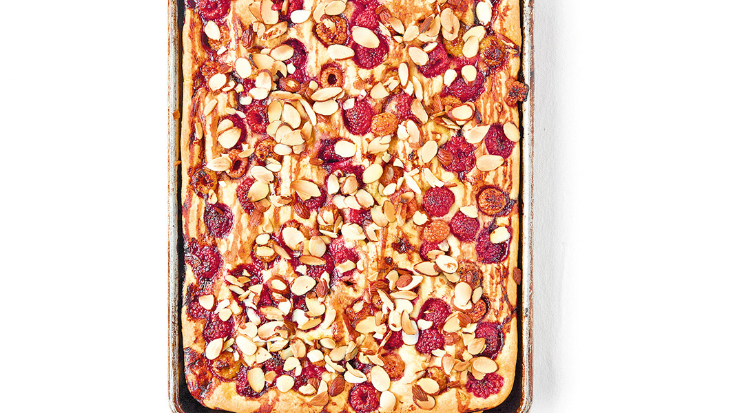 Focaccia framboises-amandes