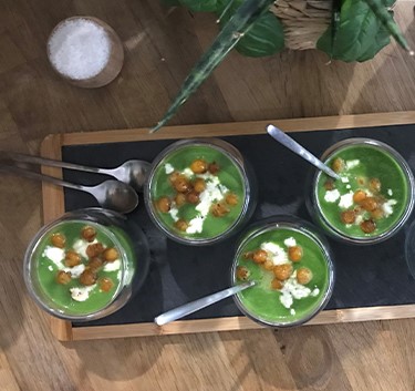 Velouté épinards et pois chiches Magimix.